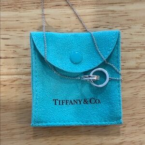 Tiffany & Co. Silver Necklace with Turquoise Pouch
